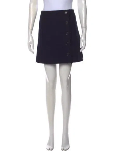 Pre-owned Proenza Schouler Fringe Trim Accent Mini Skirt In Black
