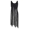 Proenza Schouler Fringed Basketweave Top In Black Canvas