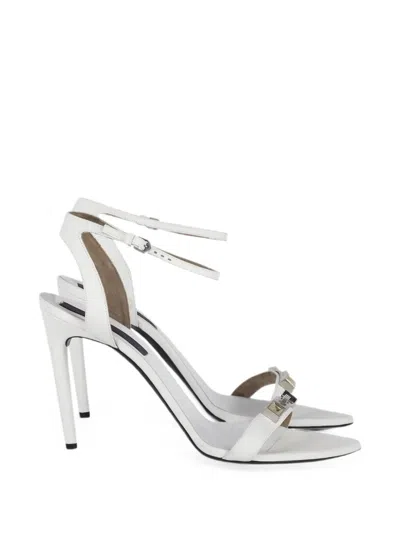 Pre-owned Proenza Schouler Geometric-hardware Ankle-strap Sandals In White