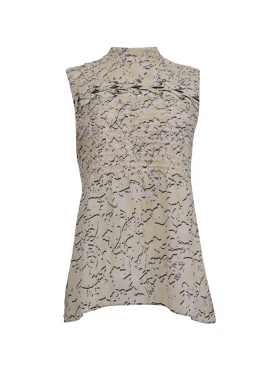 Pre-owned Proenza Schouler Georgette High-neck Top In Neutral