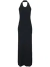 Proenza Schouler Ribbed-knit Halterneck Dress In Black