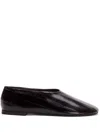 Proenza Schouler Glove Eel-skin Slippers In Black