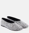 Proenza Schouler Glove Embellished Leather Ballet Flats In Schwarz