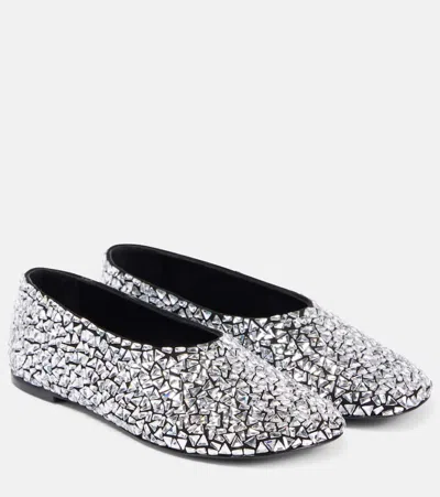 PROENZA SCHOULER GLOVE EMBELLISHED LEATHER BALLET FLATS