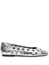 Proenza Schouler Glove Grommet Ballerina Shoes In Grey
