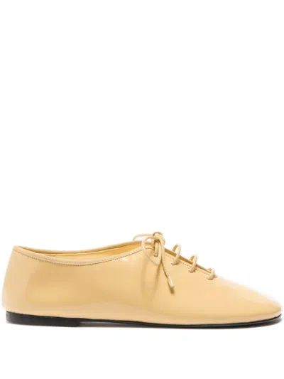 Proenza Schouler Glove Lace-up Ballet Flats In Neutral