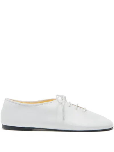Proenza Schouler Glove Lace-up Ballet Flats In White