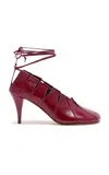 Proenza Schouler Glove Lace-up Leather Pumps In Burgundy
