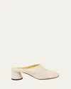Proenza Schouler Glove Lambskin Block-heel Mules In Ivory