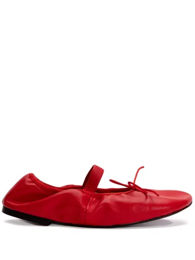 Proenza Schouler Glove Leather Ballerina Shoes In Red