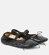 Proenza Schouler Women's Lamb Slip On Mary Jane Ballet Flats In Black