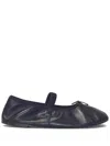 Proenza Schouler Glove Satin Ballet Flats In Black
