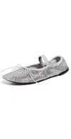Proenza Schouler Glove Mary Jane Ballet Flats In Metallic Silver In Silver