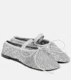 Proenza Schouler Mary-jane-ballerinas Glove Aus Mesh In Silber