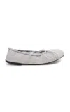 Proenza Schouler Metallic Leather Ballet Flats In Silver