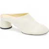 Proenza Schouler Glove Lambskin Block-heel Mules In Ivory