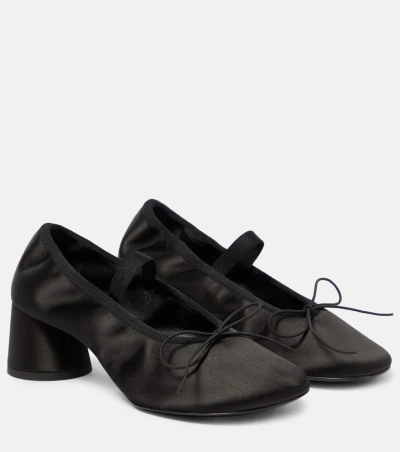 Proenza Schouler Glove Satin Mary Jane Pumps In Black