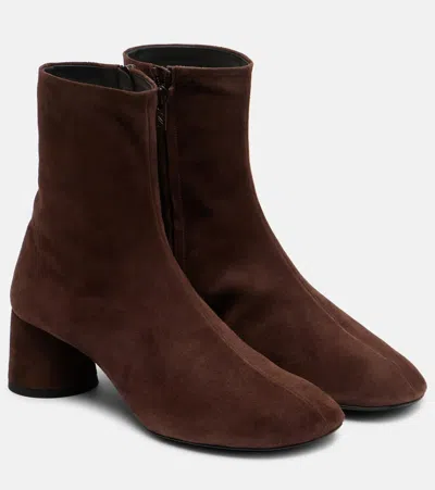 Proenza Schouler Glove Suede Ankle Boots In Brown