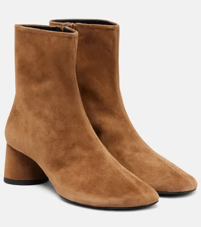 Proenza Schouler Glove Suede Ankle Boots In Brown