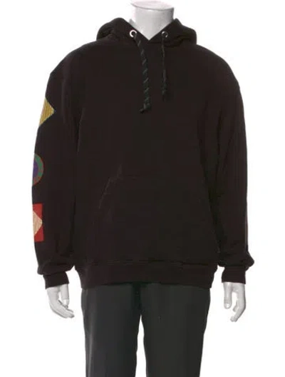 Pre-owned Proenza Schouler Graphic Print Crew Neck Hoodie In Black