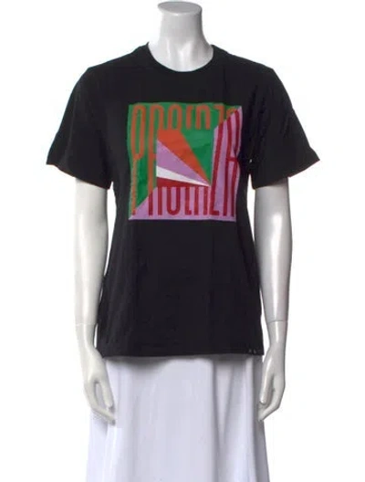 Pre-owned Proenza Schouler Graphic Print Crew Neck T-shirt In Black