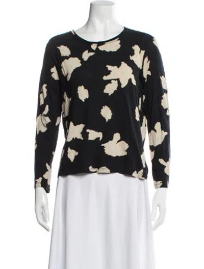 Pre-owned Proenza Schouler Graphic Print Crew Neck T-shirt In Black