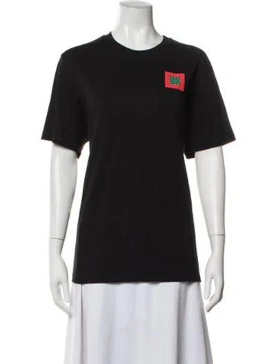 Pre-owned Proenza Schouler Graphic Print Crew Neck T-shirt In Black