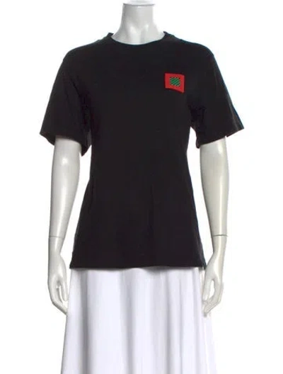 Pre-owned Proenza Schouler Graphic Print Crew Neck T-shirt In Black