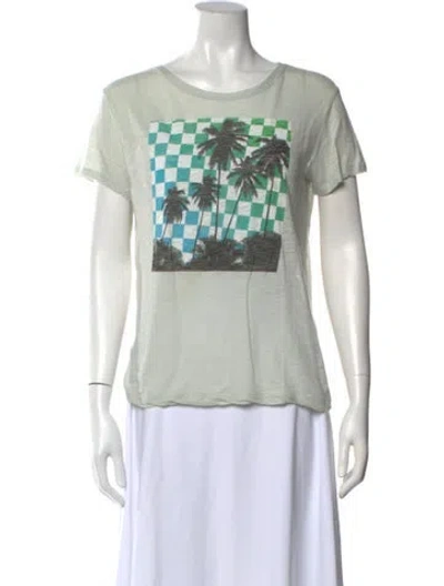 Pre-owned Proenza Schouler Graphic Print Crew Neck T-shirt In Gray