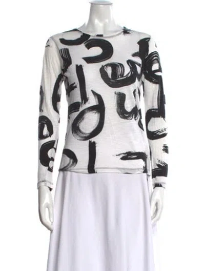 Pre-owned Proenza Schouler Graphic Print Crew Neck T-shirt In Multi
