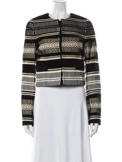 Pre-owned Proenza Schouler Graphic Print Jacket In Black