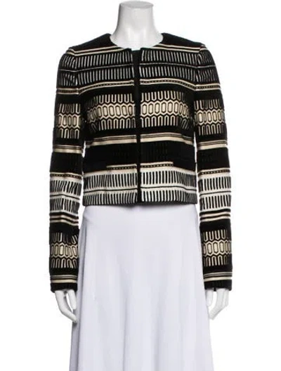 Pre-owned Proenza Schouler Graphic Print Jacket In Black