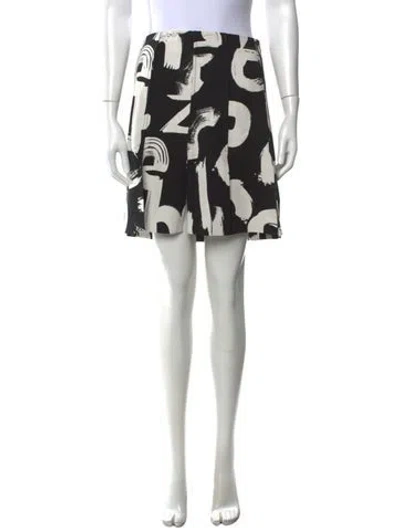 Pre-owned Proenza Schouler Graphic Print Mini Skirt In Black