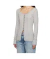 Proenza Schouler Gray  White Label Hattie Cardigan In White