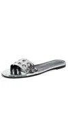 Proenza Schouler Grommet Sandals In Silver