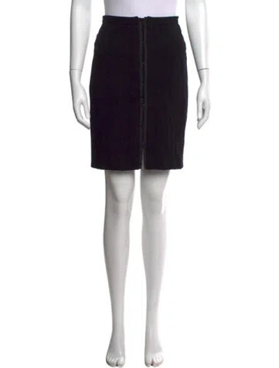 Pre-owned Proenza Schouler Grosgrain Trim Mini Skirt In Black