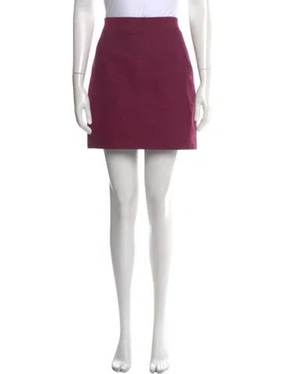 Pre-owned Proenza Schouler Grosgrain Trim Mini Skirt In Pink