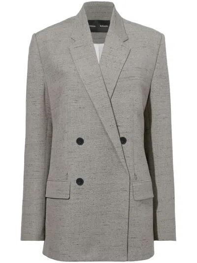 Proenza Schouler Melierter Hadley Blazer In Grau