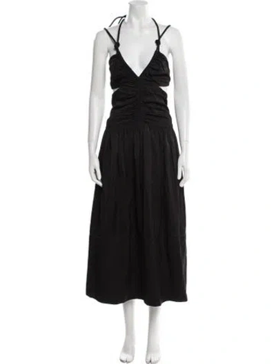Pre-owned Proenza Schouler Halterneck Long Dress In Black