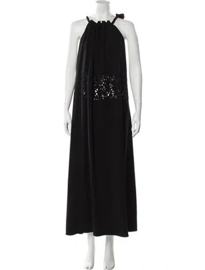 Pre-owned Proenza Schouler Halterneck Long Dress In Black