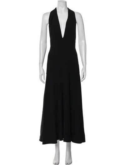 Pre-owned Proenza Schouler Halterneck Long Dress In Black