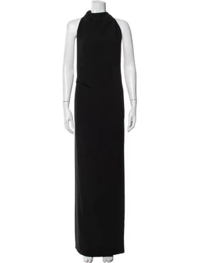Pre-owned Proenza Schouler Halterneck Long Dress In Black