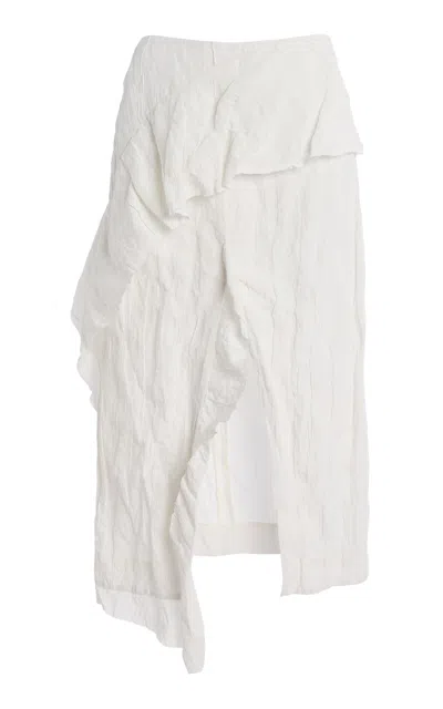 Proenza Schouler Hansly Cotton-blend Midi Skirt In White