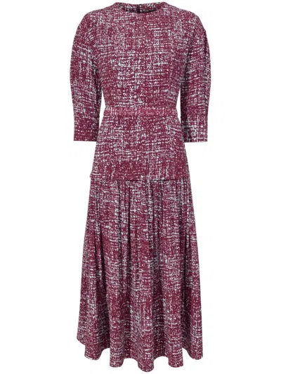 Proenza Schouler Harlow Dress In Oxblood Multi