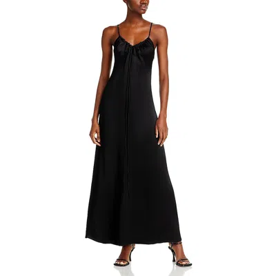 Proenza Schouler Harper Satin Maxi Dress In Black