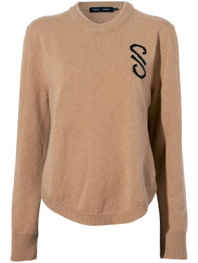 Proenza Schouler Harrison Monogram-jacquard Jumper In Neutrals