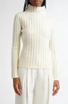 Proenza Schouler Haven Ribbed-knit Wool-blend Sweater In Neutral