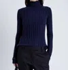 Proenza Schouler Haven Sweater In Midweight Cashmere Rib In Navy In Blue