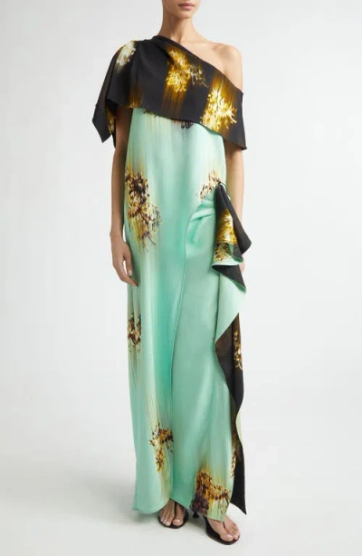 Proenza Schouler Haya Asymmetric One-shoulder Cady Top In Multi