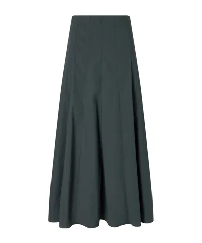 Proenza Schouler Heidi Stretch Cotton-blend Midi Skirt In Green